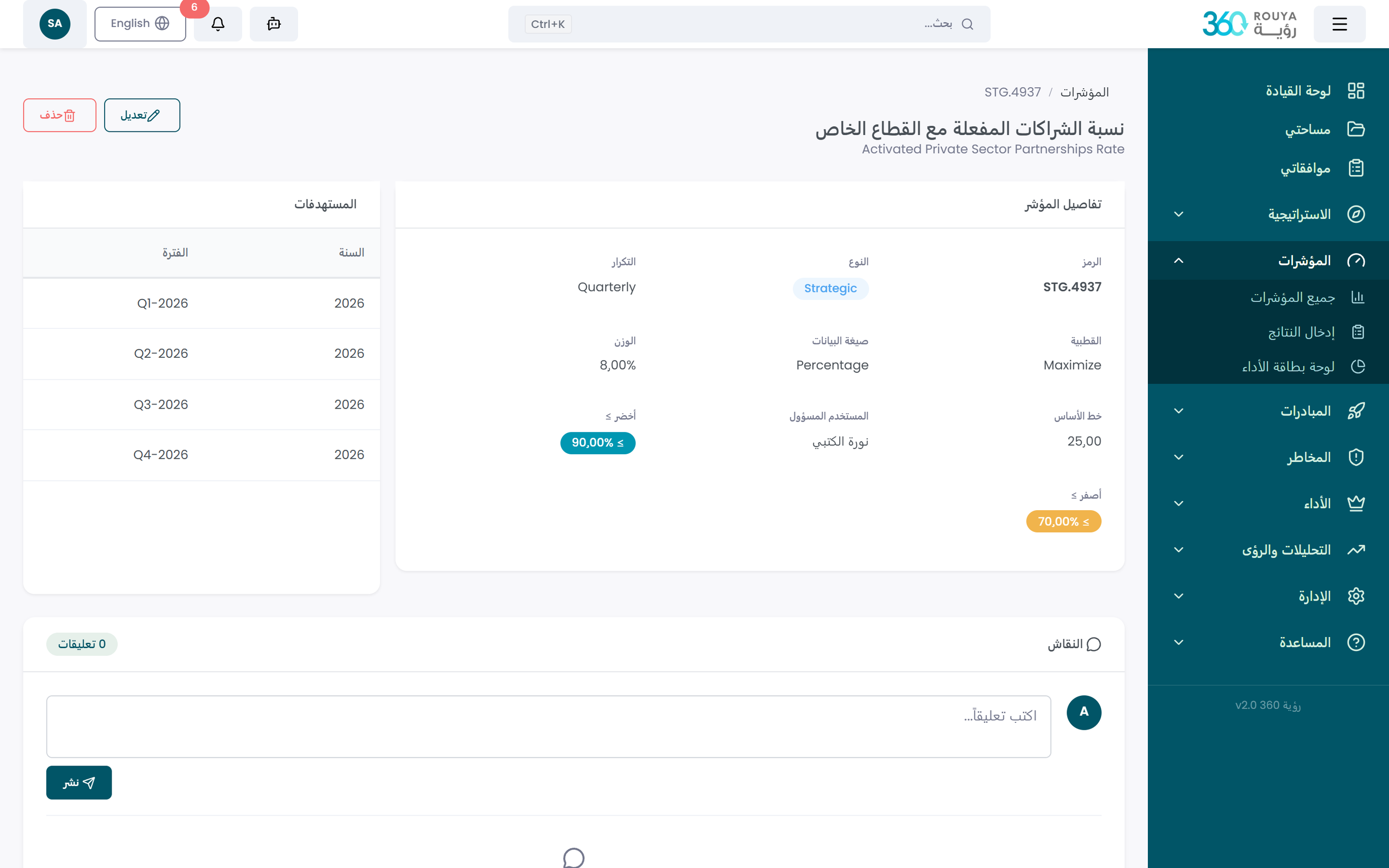 بطاقة المؤشر